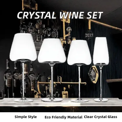 Wholesale Lead-free Crystal Glass Minimalist Sustainable Transparent Wine Glasses Light White Wine Goblet Red Wine Goblet Set