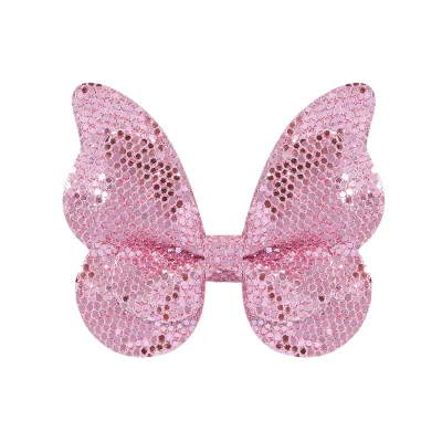 Butterl Children's new bow butterfly hair clip sparkly sequin accessories baby hair clip