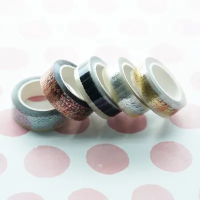 Custom Make Transparent Glitter Washi Tape Clear Washi Tape Set Wholesale