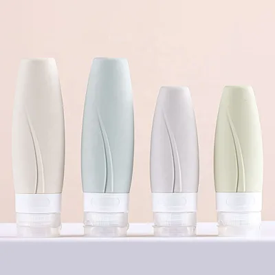 60ml 90ml Ecofriendly Reusable Silicone Travel Bottle Set with Skin Friendly Design for Toiletries