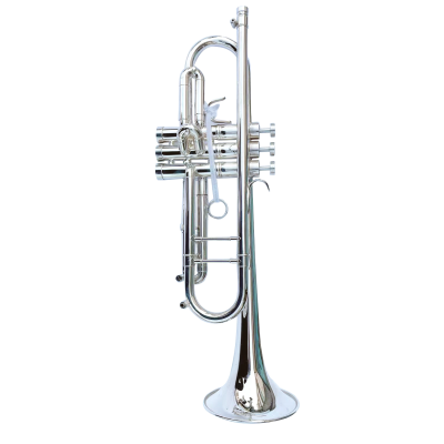 Popular Selling Brass Trumpet Instruments Silver Plated Bb Trumpet with Different Size Leadpipes