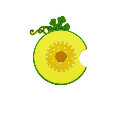 coaster for Cup Eco-friendly Manufacturer Wholesale Fruits Design 3d Soft Pvc coaster Custom Shape logo Rubber