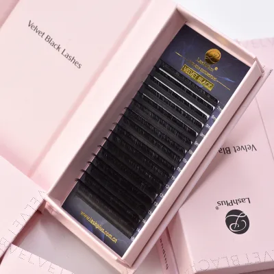 LashPlus Natural Fluffy Volume Lash Extensions Tray Semi Matte Natural 0.10 0.12 0.15 Korean Lash Extensions