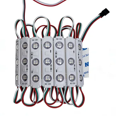 WS2811 LED Module Light RGBIC DC12V LED Bead AddressableSMD5050 3ledsDreamy Waterproof IP65 LEDColor Module LED Sign Light