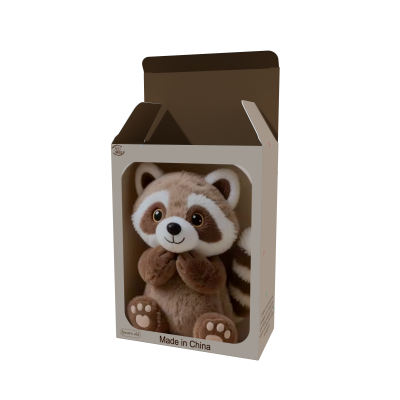 Wholesale Animal Toy Package Customized Children's Toy Colorful Box with PVC Window Customized Box Dolls Gift Box