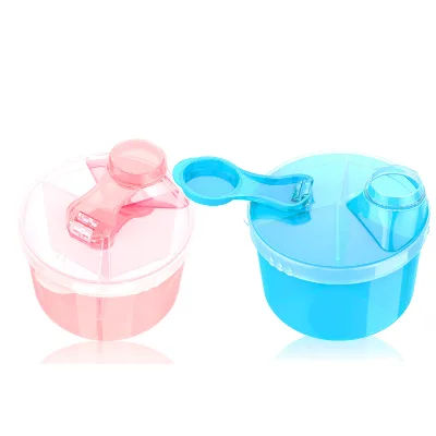 Customizable Color 3-Compartment BPA-Free PP Milk Powder Dispenser Storage Box 0-12 Months Snack Box for Babies 2-4 Printed