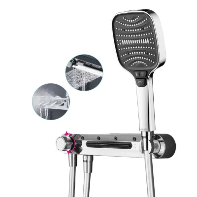 2025 New ABS Water Diverter with 2 Spray Functions Shower Set with Hand Shower and 1.5m PVC Hose