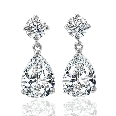 Exaggerated Style Drop Earrings 925 Pure Silver Tear Drop Earrings Daily Party Jewelry Luxury Earrings Women