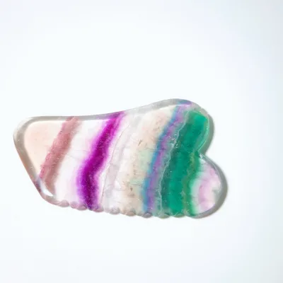 HY Trending pink Facial Massage Crystals Gua Sha Fluorite