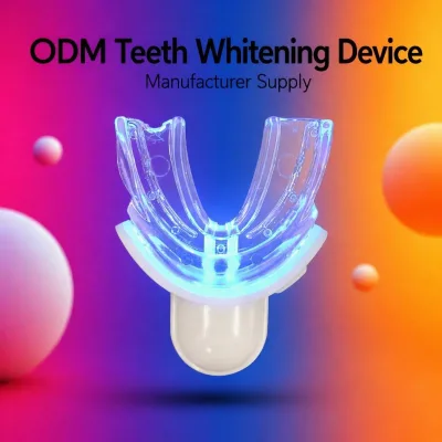 LOW MOQ Flexible Customization ODM Teeth Whitening Light with TPR Mouth Guard Portable Teeth Whitening Device From Factory