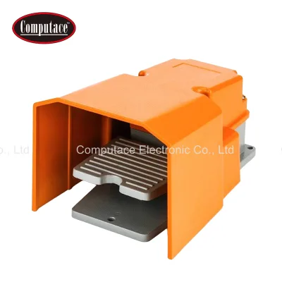 FS-502 Industrial Metal Foot Pedal Switch 250V/AC 15A Heavy-Duty Momentary SPDT with Safety Guard 10,000+ Cycles Life
