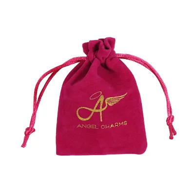 High Quality New Hottest Velvet Drawstring Pouch Velvet Jewelry Bag with logo
