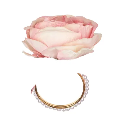 Pearl Napkin Rings Weddings Rustic Rose Napkin Holders Flower Table Decoration Napkin Rings