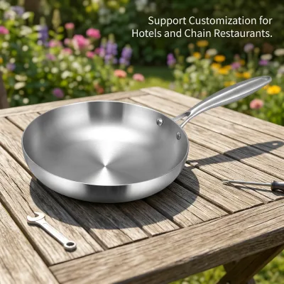 Hot Selling Stainless Steel Frying Pan Upgraded Physical Non-stick Design No Coating Healthy for Cooking