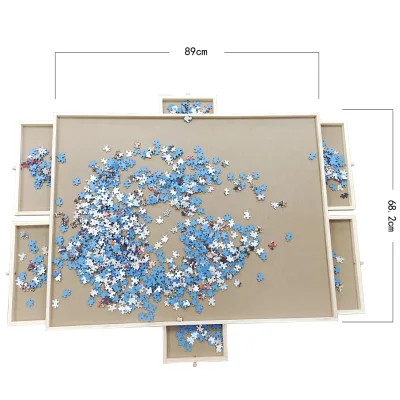 Hot Sale 1500 Piece Portable Wooden Jigsaw Puzzle Table for Adults Lazy Susan Spinning Puzzle Boards
