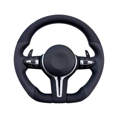 For BMW Classic Steering Wheel Modernized With Carbon Fiber Accents and Real Leather Wrap Car Steering Wheel