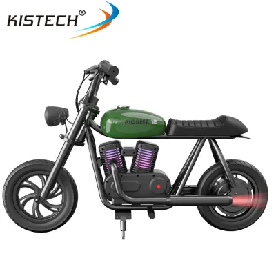 EU Stock Hyper GOGO Pioneer 12 Plus Kids Electric Motorbike 12inch Tires 21.9V 5.2Ah Lithium Battery 160W Rear Hub Motor 3-Speed