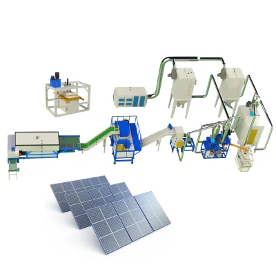 Fully Automatic PV Panels Solar Cell Chip Panel Silicon Sun Battery Disassembling Machine Recycling Production Line