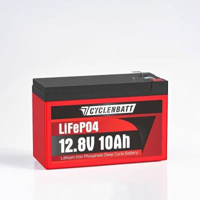 Cyclenpo CYLF 12V 10Ah LiFePO4 Battery 5000+ Cycles BMS 5-Year Warranty for Power Wheels Fish Finder UPS Solar HAM