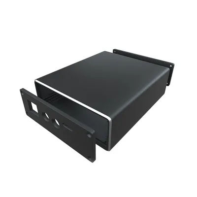 Custom Black Anodic Oxidation Aluminum Instrument Case Metal Enclosure Service Heat Sink Enclosure