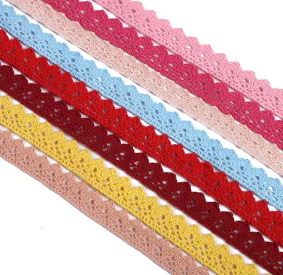 High Quality Colorful Embroidery Lace Trim Border Hollowed-out Lace Trim for Clothing Accessories Ribbon Cotton Lace
