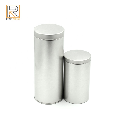 Custom Printed Top Food Grade Round Tinplate Can Silver Recyclable Metal Tins for Coffee Spice Tea Storage