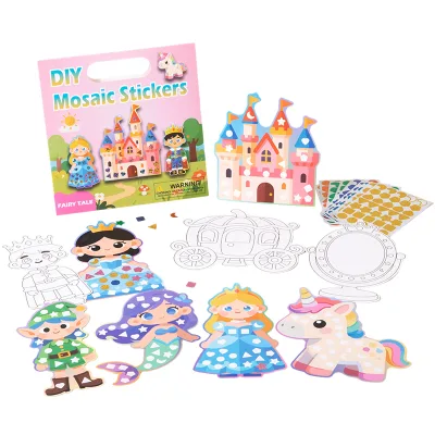 Wholesale CE CPC DIY Mosaic Sticker Early Educational Toy Creative Painting Children Animal Dinosaur Art Book