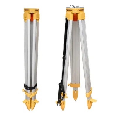Diameter 15cm Aluminum Surveying Tripod for Total Station Theodolite Survey Equipment Yellow Norm