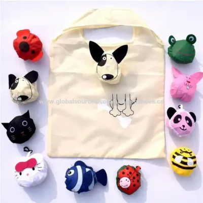 Promotional Animal Shape Foldable Reusable Polyester shopping bag