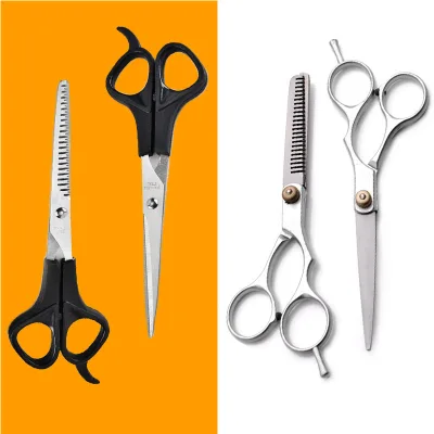 Factory Direct Sales of Two Color 5.5-inch Dental Scissors and 6-inch Flat Scissors for Hair Care and Hairdressing