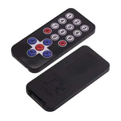Infrared Wireless Remote Control Kit HX1838 (FR4 Material) for Remote-Controlled Robot (Black) Includes Receiver Board
