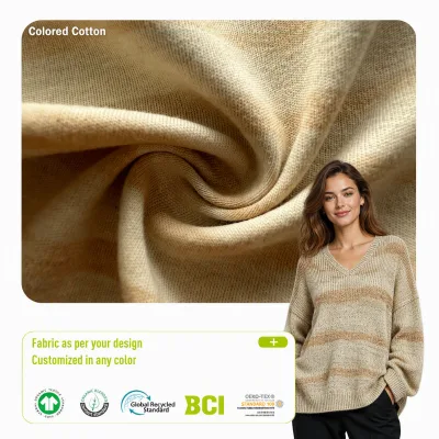 Naturally Colored Organic Cotton Double Faced Pique Fabric Moisture Absorbent Anti-Pill Eco-Friendly Baby-Safe Apparel
