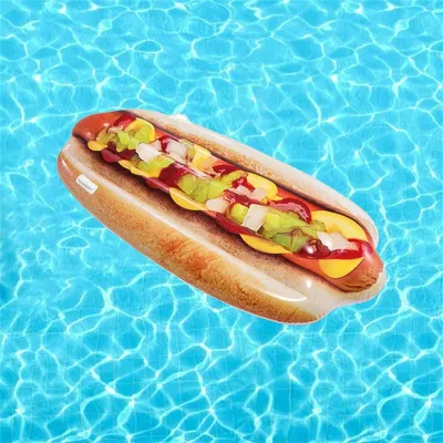 Custom Pool Float Hot Dog Inflatable Floating Pool Toy Pool Floatie