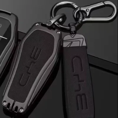 Leather Key Chain Zinc Alloy Car Key Cover Hard Fob Car Key case for BYD ATTO3 SEAL DOLPHIN SEALION6