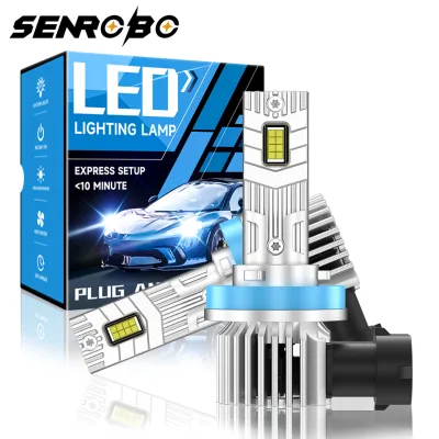 LED Headlight Bulb High H7 70W High Power Canbus Plug and Play Silent Fan 6000K 20000LM CE Certified for Car MC |SENROBO Z18S