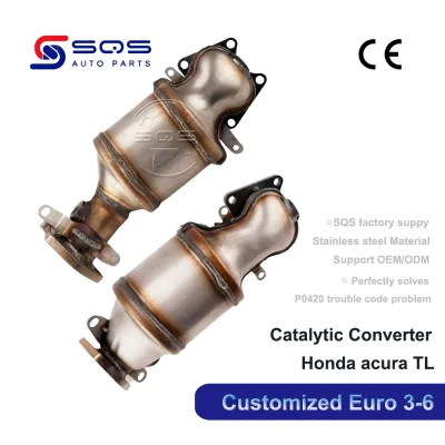 SQS OEM/ODM High-Quality Auto Stainless Steel Front Car Exhaust for Hond-a 2005 acura TL Catalytic Converter with CE