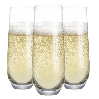 European-Style Flute-Shaped for Champagne Glass Home Crystal Metal Dessert Wine Glass for Ladies Bar Sparkling Wine Glass