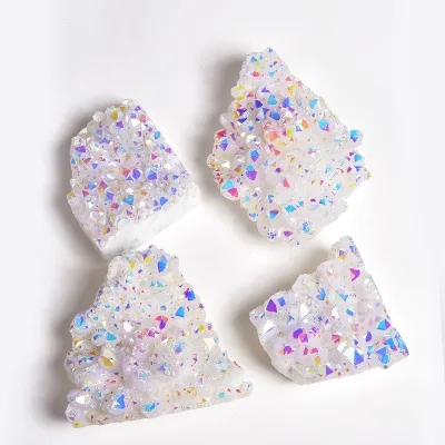 Irregular Size Angel Aura Crystal Cluster Healing Stones Natural Gemstones Aura Color Crystal Cluster