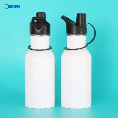 New Type Lid White Body Sublimation Blanks Aluminum Water Bottles with Handle
