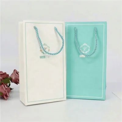 Made in China Custom Cartoon Pattern Duplex Board Paper Shopping Bag with PP Rope Handle Reusable Eco-friendly
