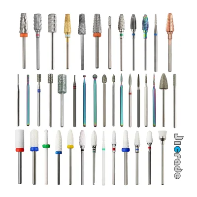 Professional Acrylic File Manicure Pedicure Cuticle Gel Polishing 3/32" Shank Rotary Bur Nail Grinding Drill Bit