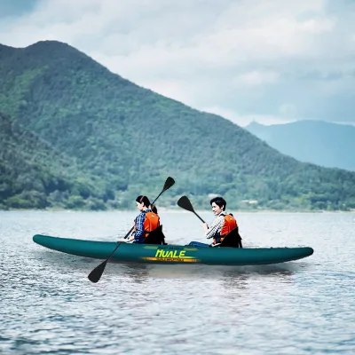 Inflatable Brushed Kayak Competition Canoe Folding Rafting Kayaks Recreational Paddleboard Fishing