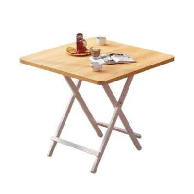 Foldable Dinning Room Furniture Modern MDF Wooden Grain Space Saving Folding Dining Table