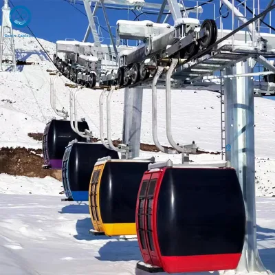 DQ Hybrid Powered Non-Inflatable Hanging Cableway Indoor Eco Tourism Amusement Park Ropeway System Chairlift Cable Car Equipment