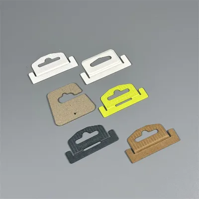 Colorful Disposable Biodegradable Pulp Molded Paper Hangers Hook for Display in Supermarket