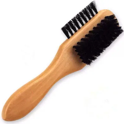 Solid Wood, Three-Purpose Shoe Brush With Soft Bristles Designed for Cleaning, Polishing, and Caring for Shoes All in One.