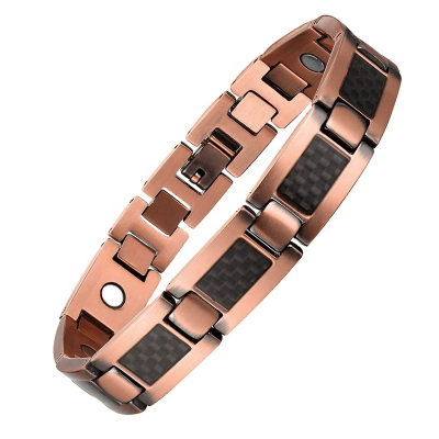 Private Label Negative Ions Magnet Bracelet Tennis Link Copper Bracelet for Men Women Gift