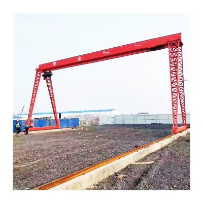 10-ton Electric Remote-Controlled Gantry Crane 10m Lifting Height 24m Span Industrial Outdoor Cargo Yards Loading/Unloading 3