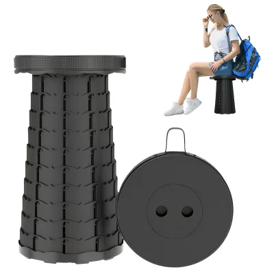 Multi Color Round Foldable Stool | Portable Plastic Seat With Shoulder Carry Bag | Custom Logo Outdoor Chair Picnic Fishing