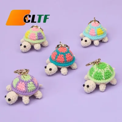 Crochet Keychain Handmade Knitted Tortoise Doll Keychain Crochet Keyring Crochet Turtle Cotton Crochet Turtle Doll Key Chain